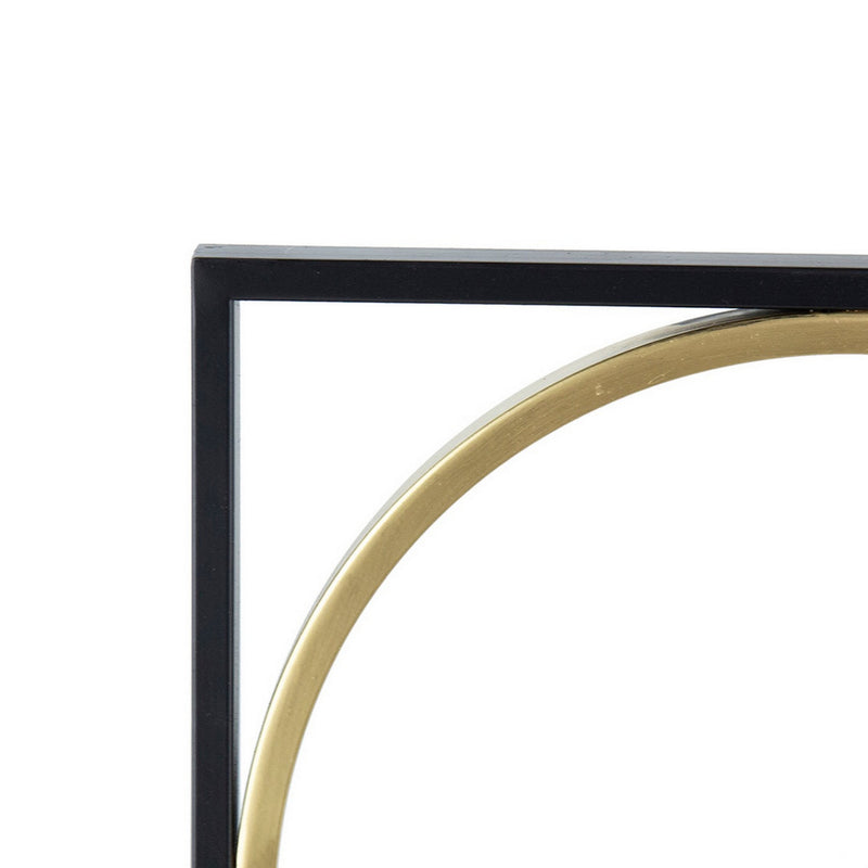 36 Inch Luxury Wall Decor 9 Round Mirrors, Gold Black Metal Frame-zoom-
