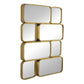 32 Inch Luxury Wall Decor Mirror 8 Gold Finished Curved Metal Frames