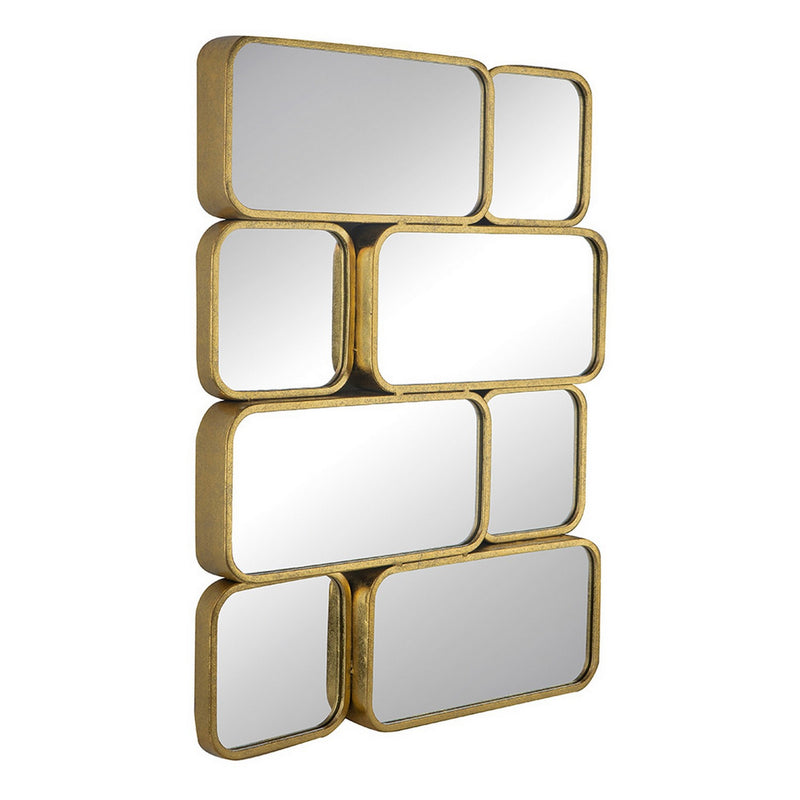 32 Inch Luxury Wall Decor Mirror 8 Gold Finished Curved Metal Frames-zoom-
