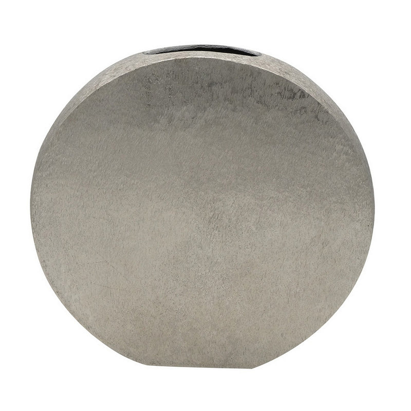 15 Inch Modern Decorative Vase Round Silver Finished Aluminum Frame-zoom-