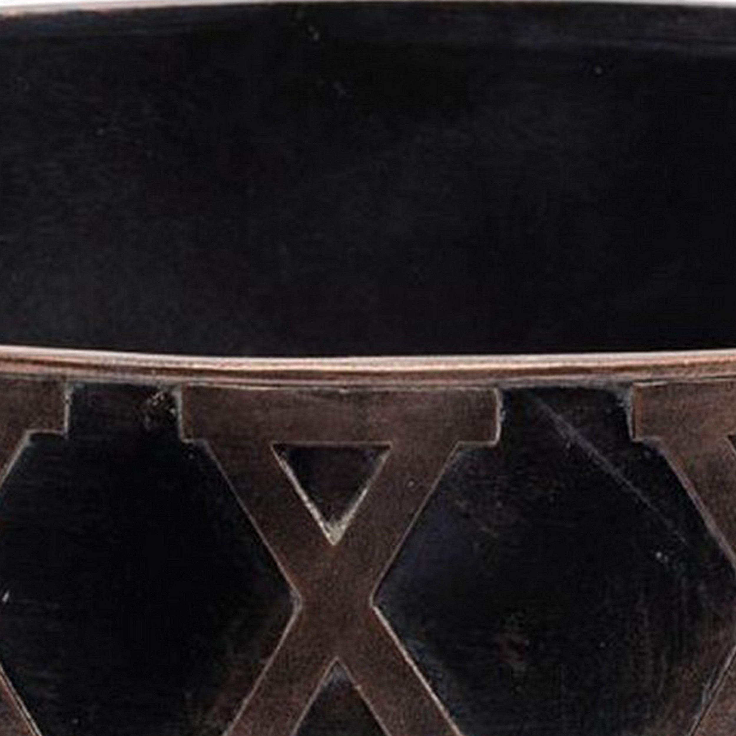 18 Inch Decorative Bowl Handcrafted Round Shaped Black Polyresin Frame-zoom-3