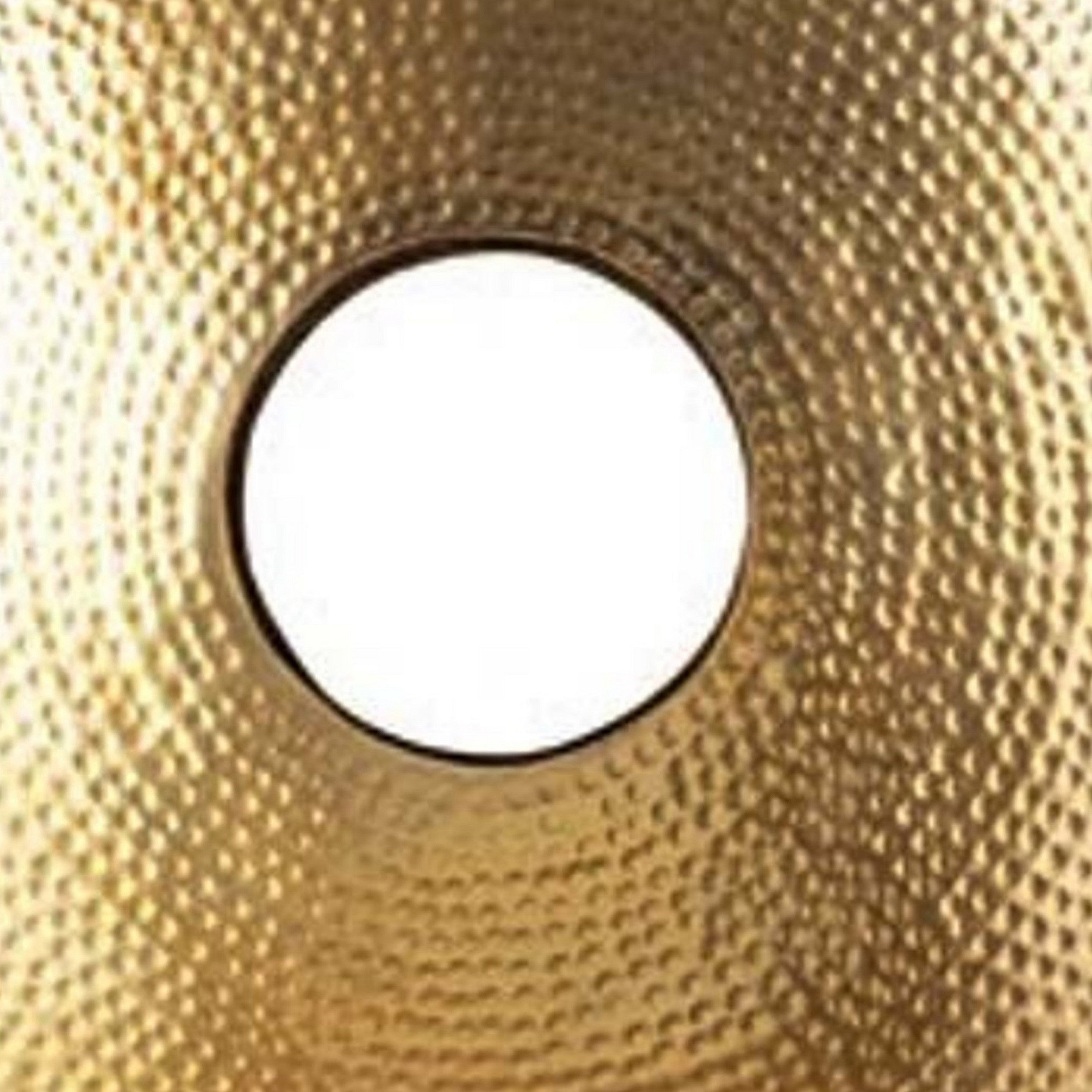 22 Inch Round Statuette Tabletop Decor Gold Disk White Marble Base-zoom-3