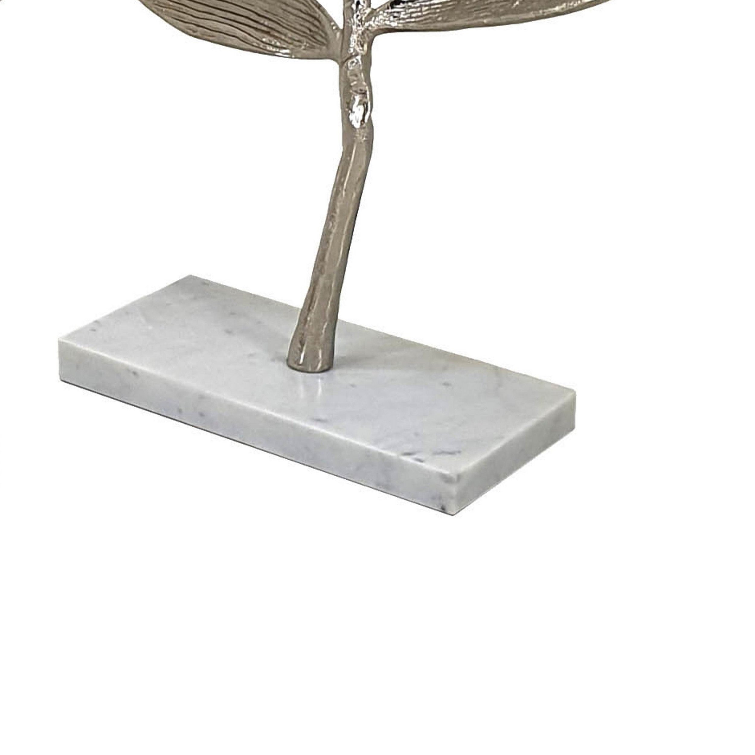28 23 Inch Metal Statuettes Decorative Accent Olive Tree White Set Of 2-zoom-3
