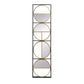 47 Inch Modern Wall Decor With 4 Varied Round Mirrors Black Metal Frame