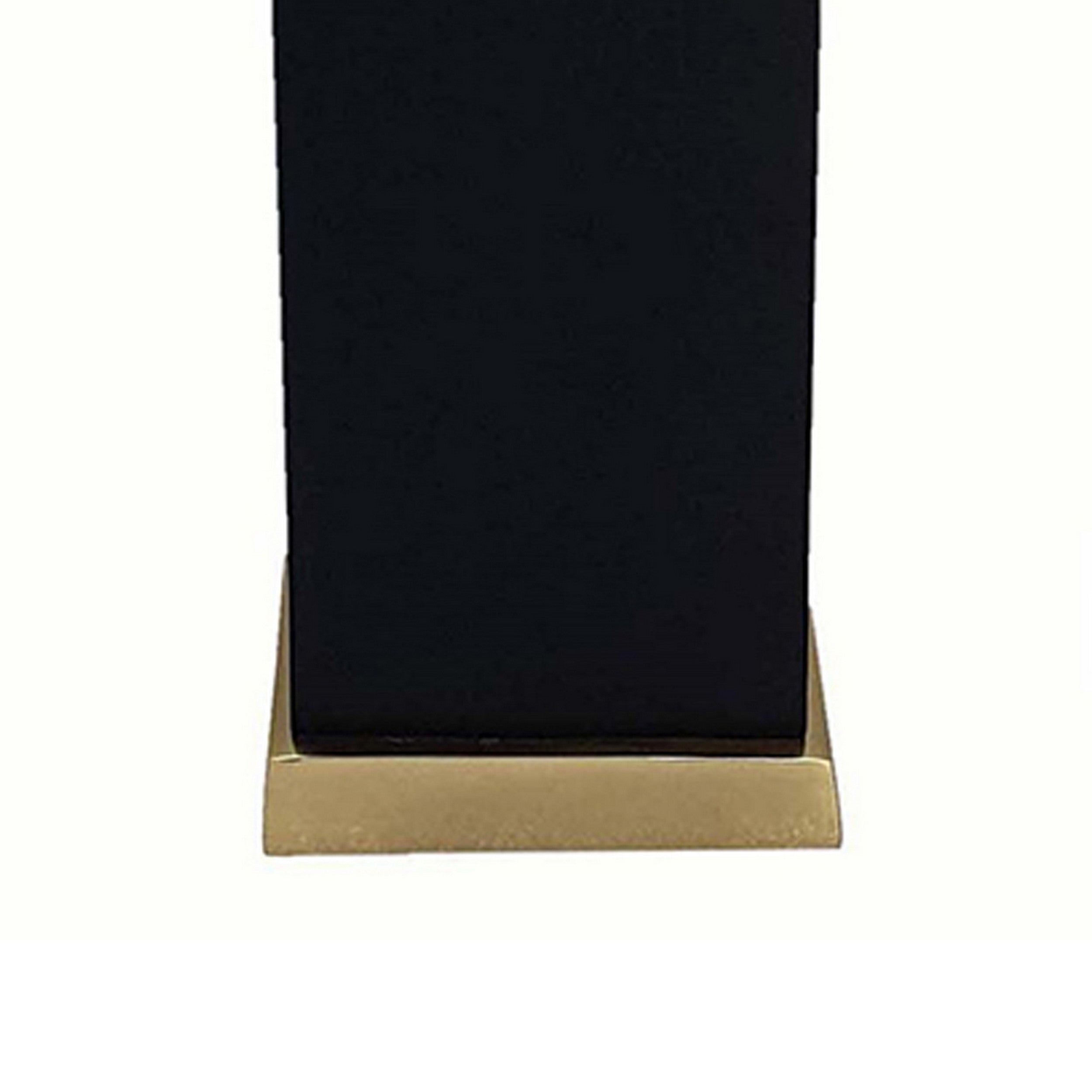 18 Inch Glass Candle Holder Square Block Pedestal Black Finished Wood-zoom-4