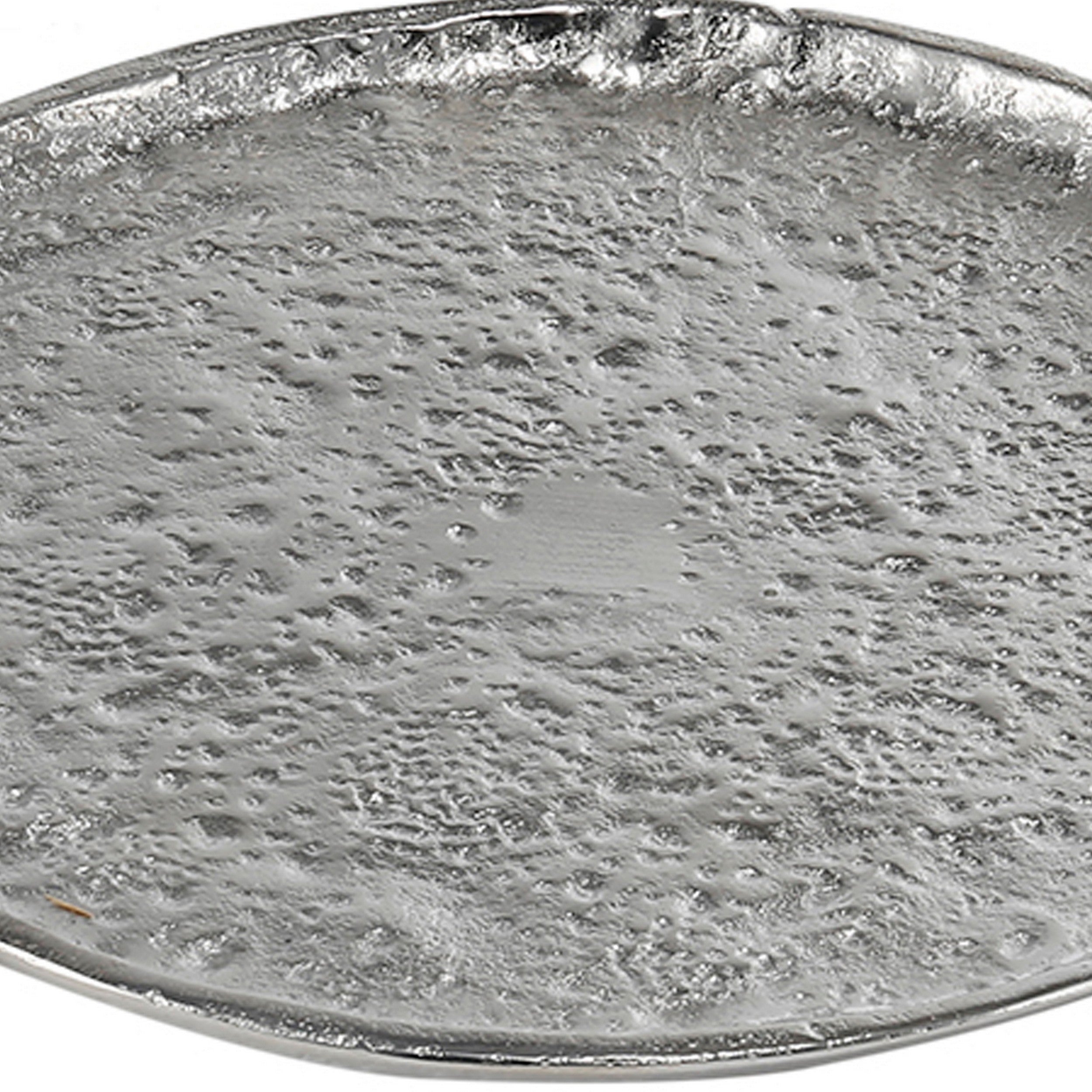 14 Inch Small Decorative Tray Perched Birds Silver Metal Frame Set Of 2-zoom-3