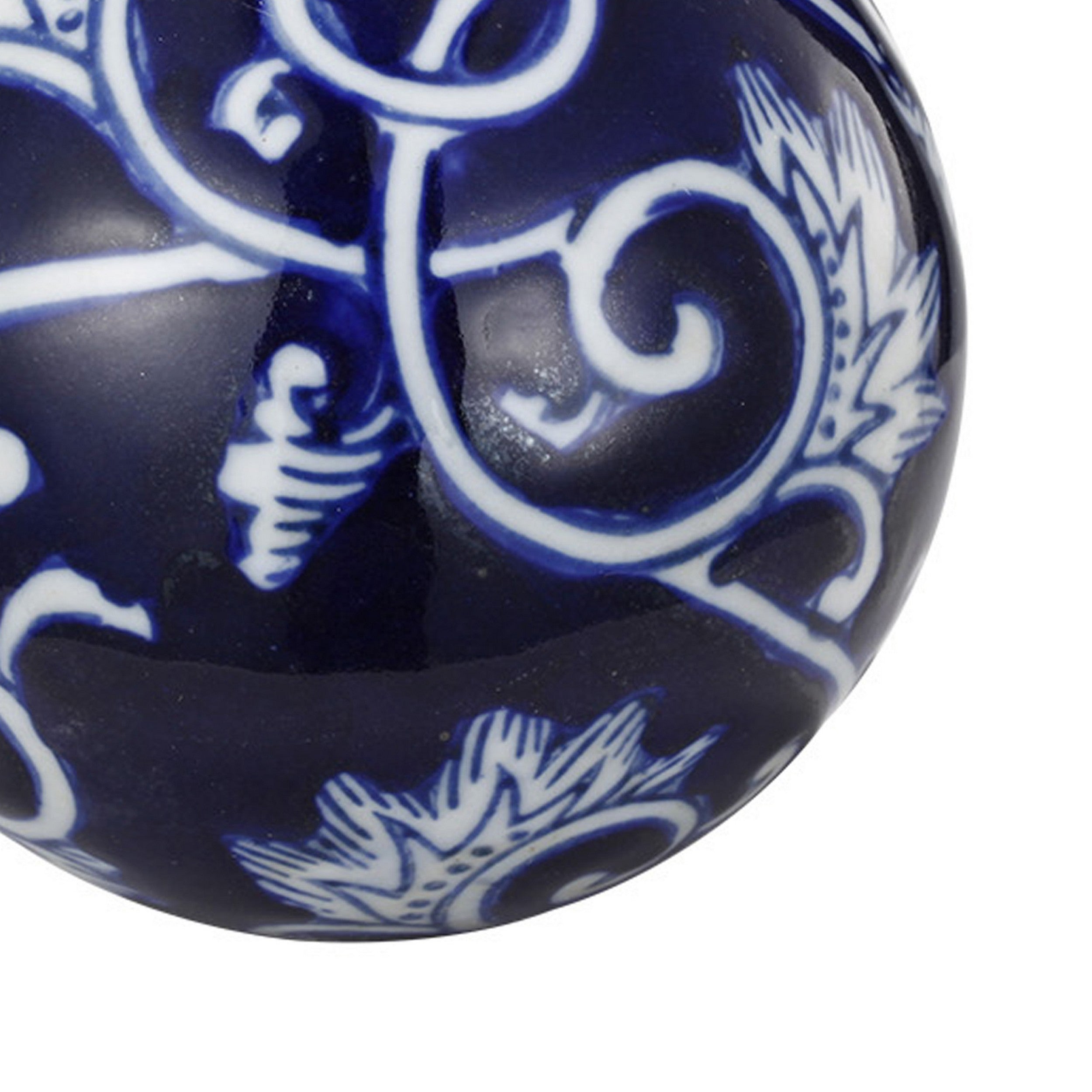 4 Inch Decorative Ball Set Of 6 Orbs Blue And White Printed Porcelain-zoom-4