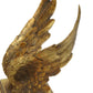 8 Inch Contemporary Decorative Bookends Spread Wing Design Antique Gold