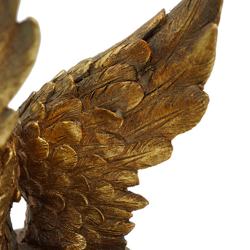 8 Inch Contemporary Decorative Bookends Spread Wing Design Antique Gold-zoom-