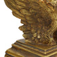 8 Inch Contemporary Decorative Bookends Spread Wing Design Antique Gold