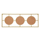 43 Inch Wall Accent Decor Three Integrated Mirrors With Iron Frame Gold