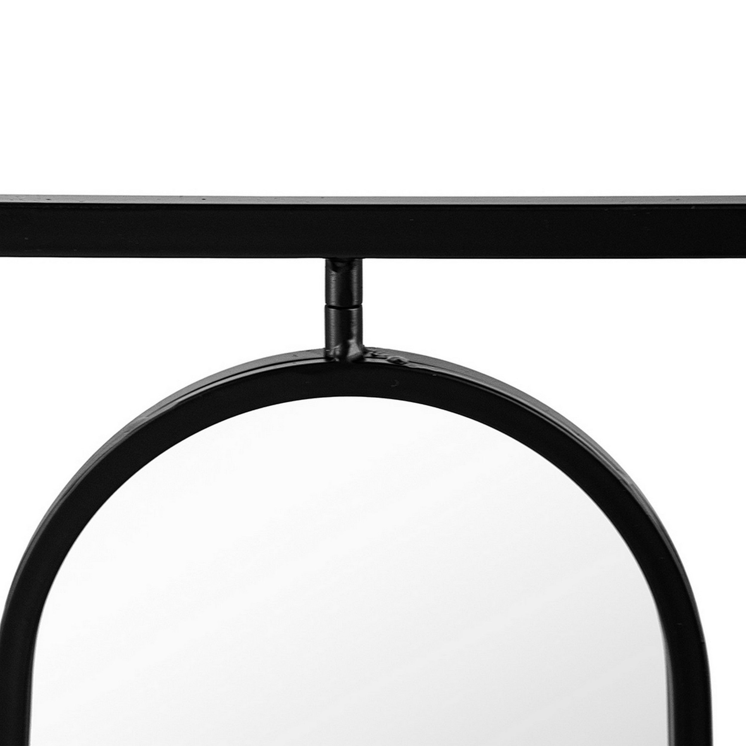36 Inch Modern Wall Decor 4 Swiveling Oblong Mirrors Black Metal Frame-zoom-4