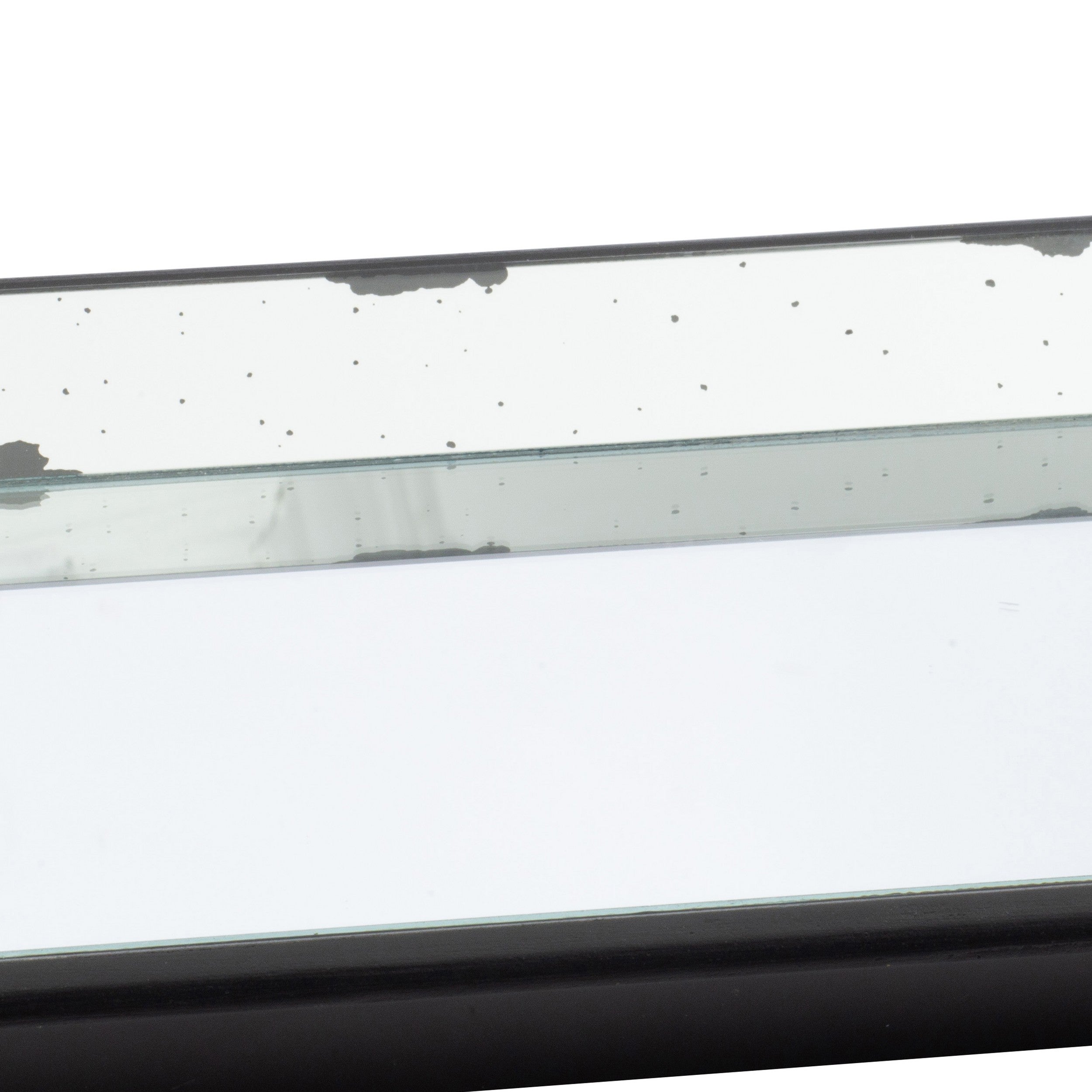 24 Inch Square Decorative Tray With Mirrored Surface Modern Style Black-zoom-3