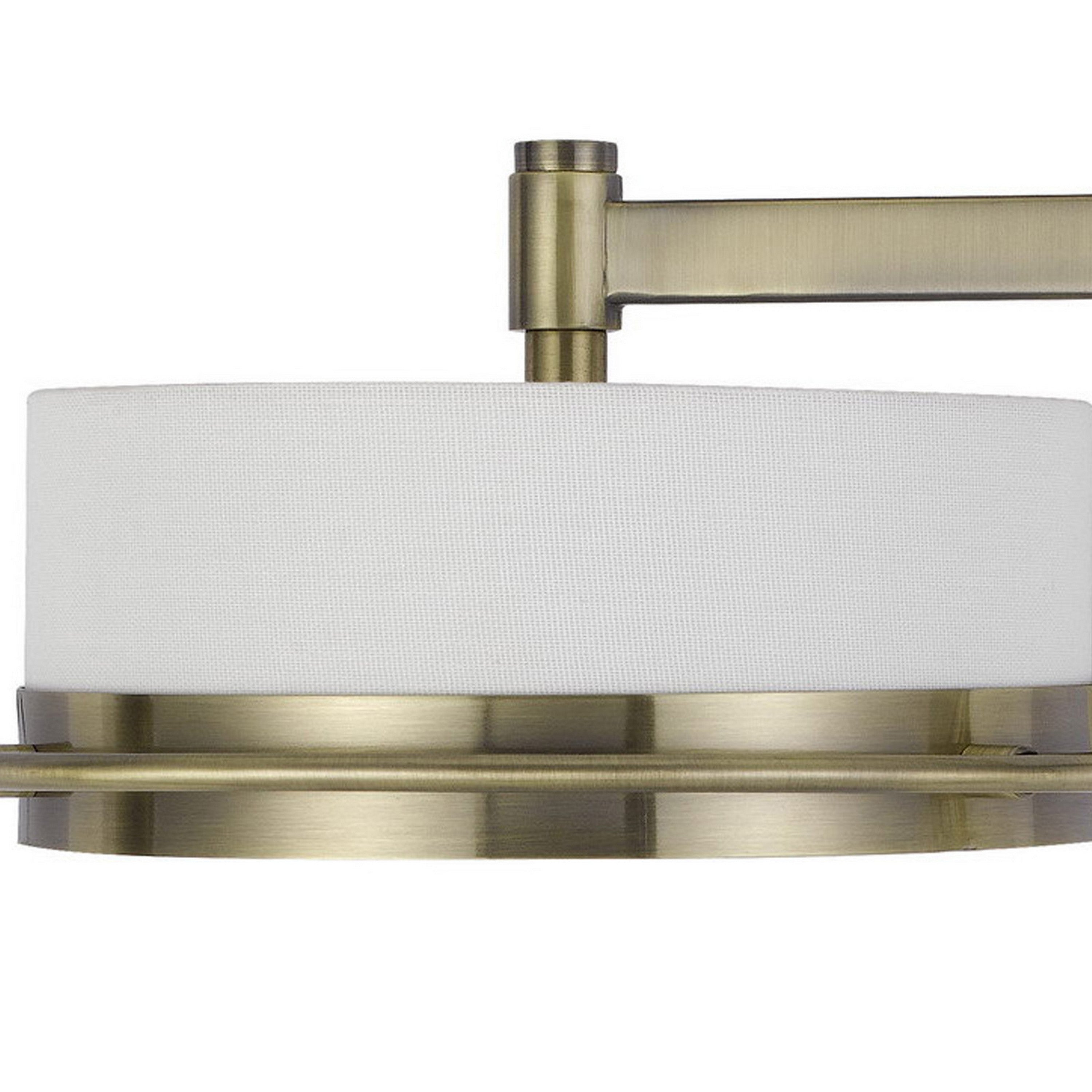 21 Inch Modern Wall Lamp With Swing Arm Integrated Led White Shade Brass-zoom-3