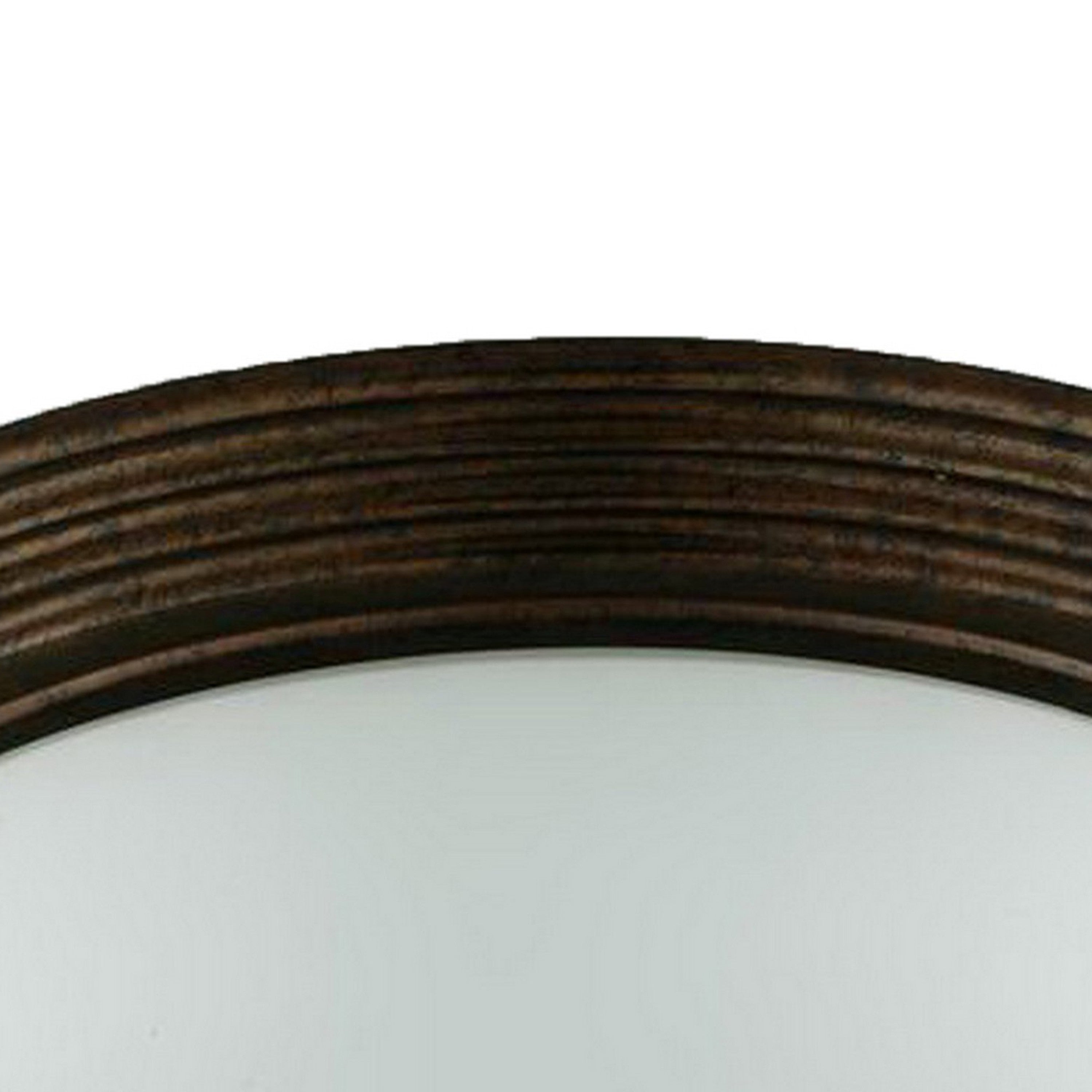Jesse 16 Inch Modern Ceiling Lamp with Glass Dome Shade Rust Trim White-zoom-3