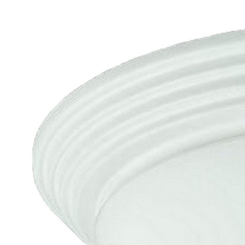 Jesse 12 Inch Modern Ceiling Lamp with White Glass Dome Shade White Trim-zoom-