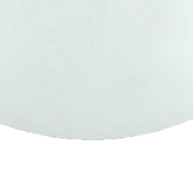 Jesse 12 Inch Modern Ceiling Lamp with White Glass Dome Shade White Trim-zoom-