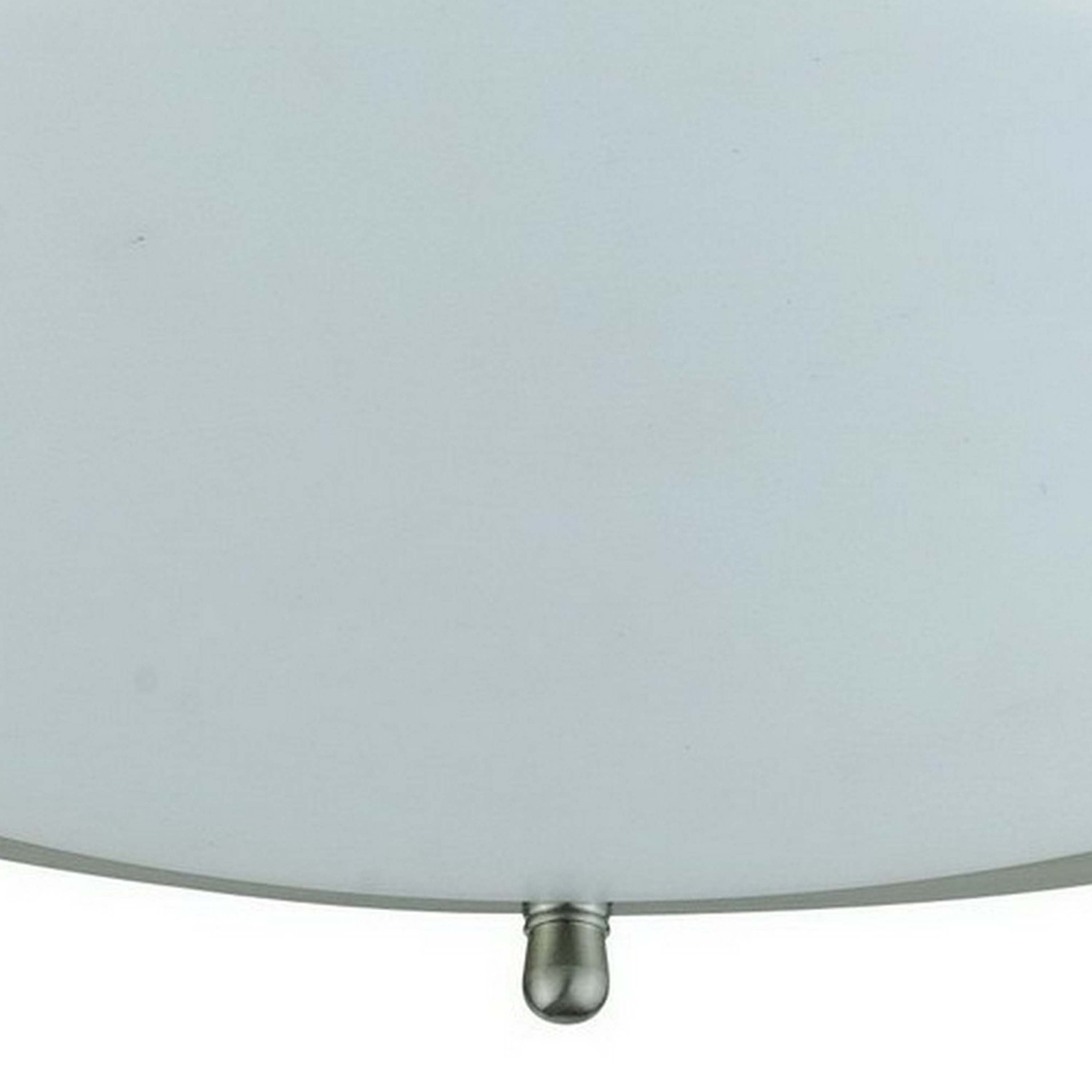 10 Inch Modern Ceiling Lamp with Frosted Acrylic Plate Steel Trim White-zoom-3