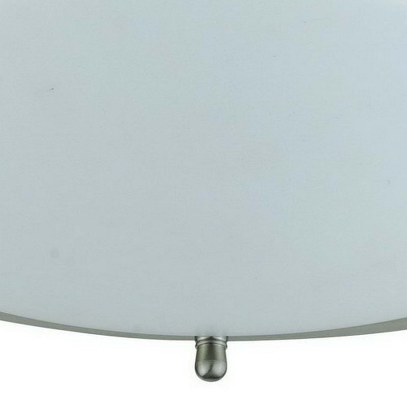 10 Inch Modern Ceiling Lamp with Frosted Acrylic Plate Steel Trim White-zoom-