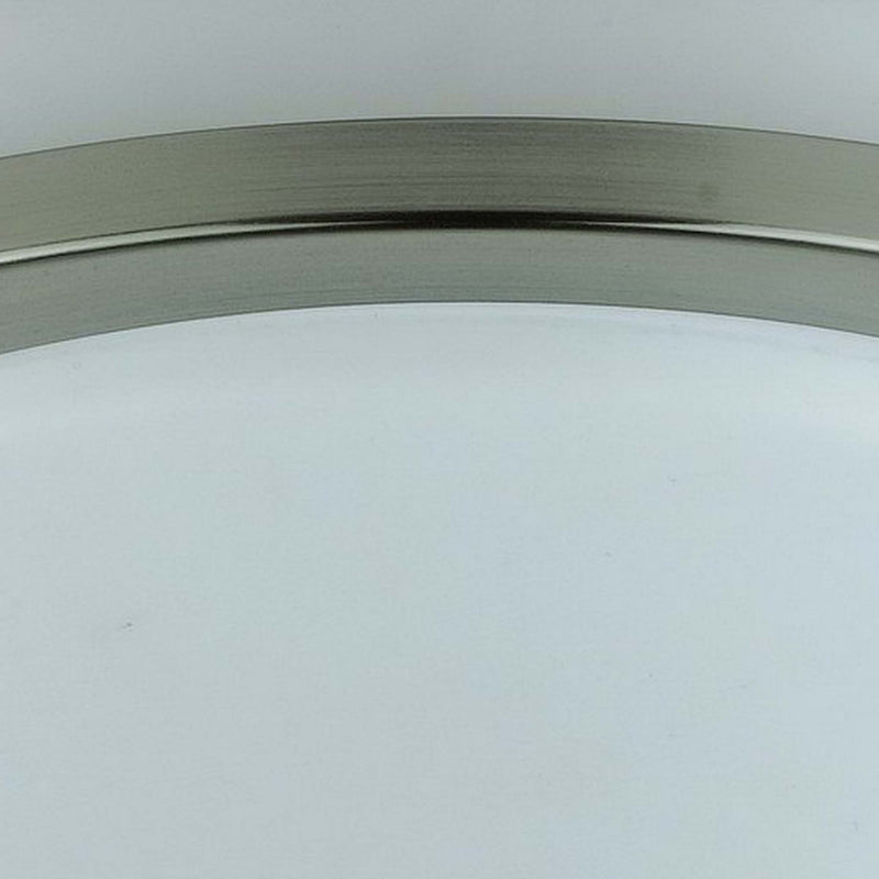 10 Inch Modern Ceiling Lamp with Frosted Acrylic Plate Steel Trim White-zoom-