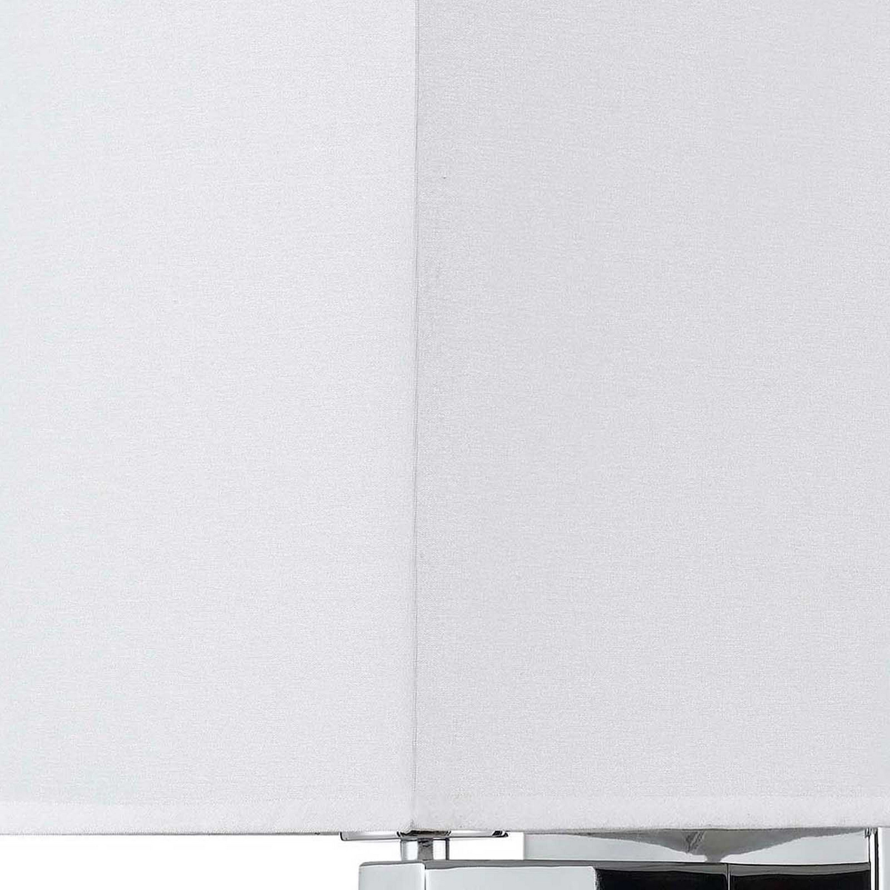 12 Inch Modern Wall Lamp With Fabric Shade On Off Rocker Switch White