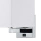 12 Inch Modern Wall Lamp With Fabric Shade On Off Rocker Switch White