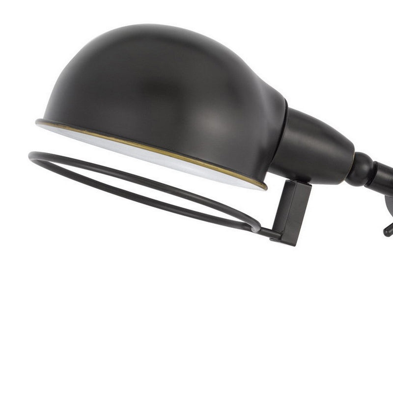 Kash 27 Inch Vintage Wall Lamp Swing Arm Adjustable Metal Shade Bronze-zoom-