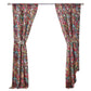Burges 84 Inch Window Panel Curtain Red And Pink Reed Print Rod Pockets