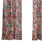 Burges 84 Inch Window Panel Curtain Red And Pink Reed Print Rod Pockets