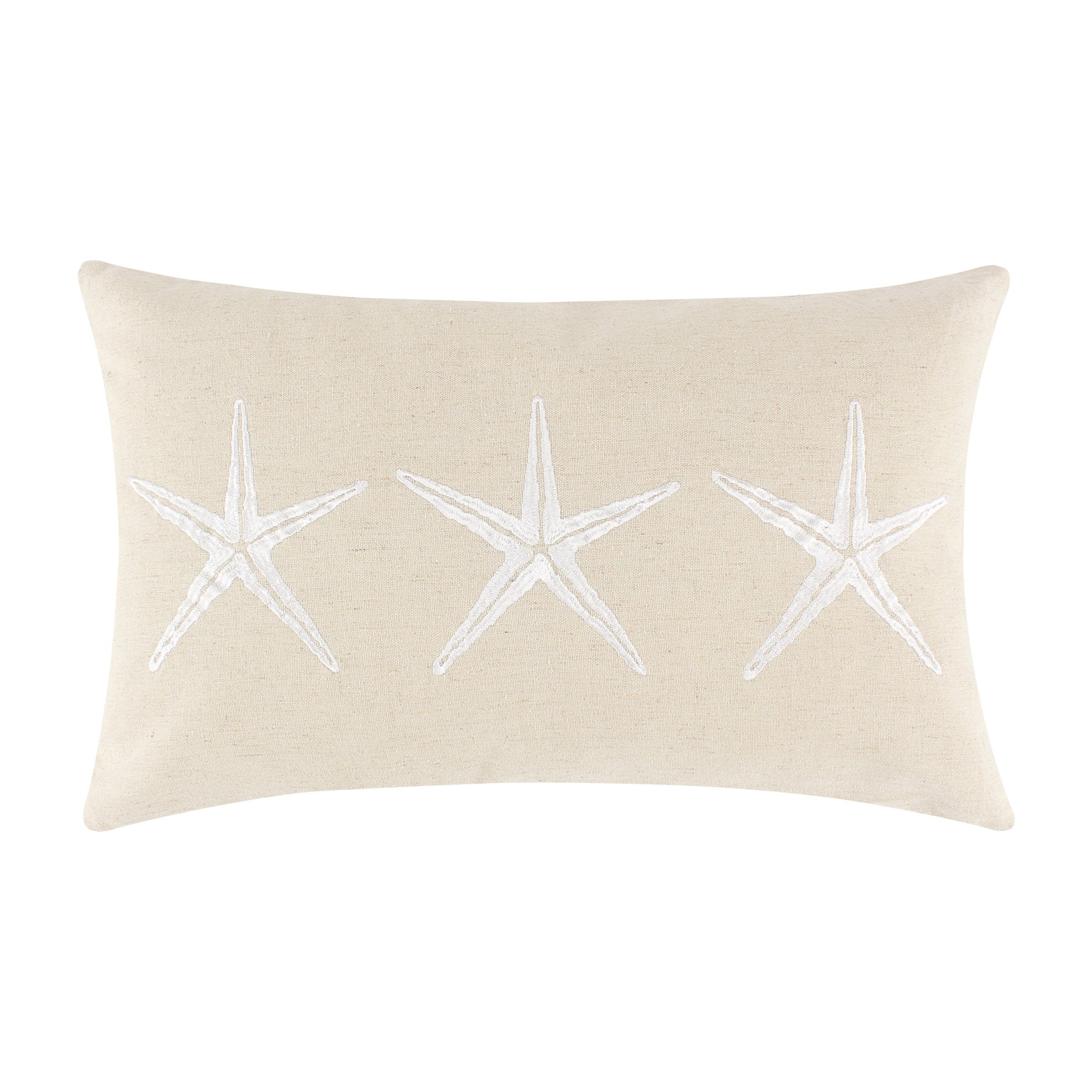 Set Of 2 Decorative Throw Pillows Seahorse And Starfish Polyester Tassels-zoom-3