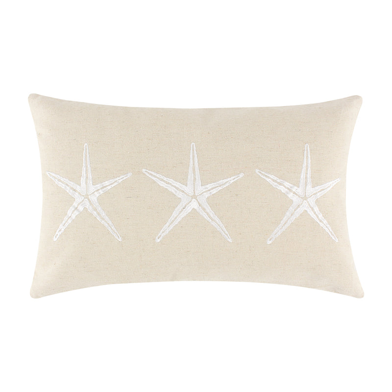 Set Of 2 Decorative Throw Pillows Seahorse And Starfish Polyester Tassels-zoom-