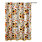 Kelsa 72 X 72 Inch Shower Curtain With Polyester Ruffled Border Gold