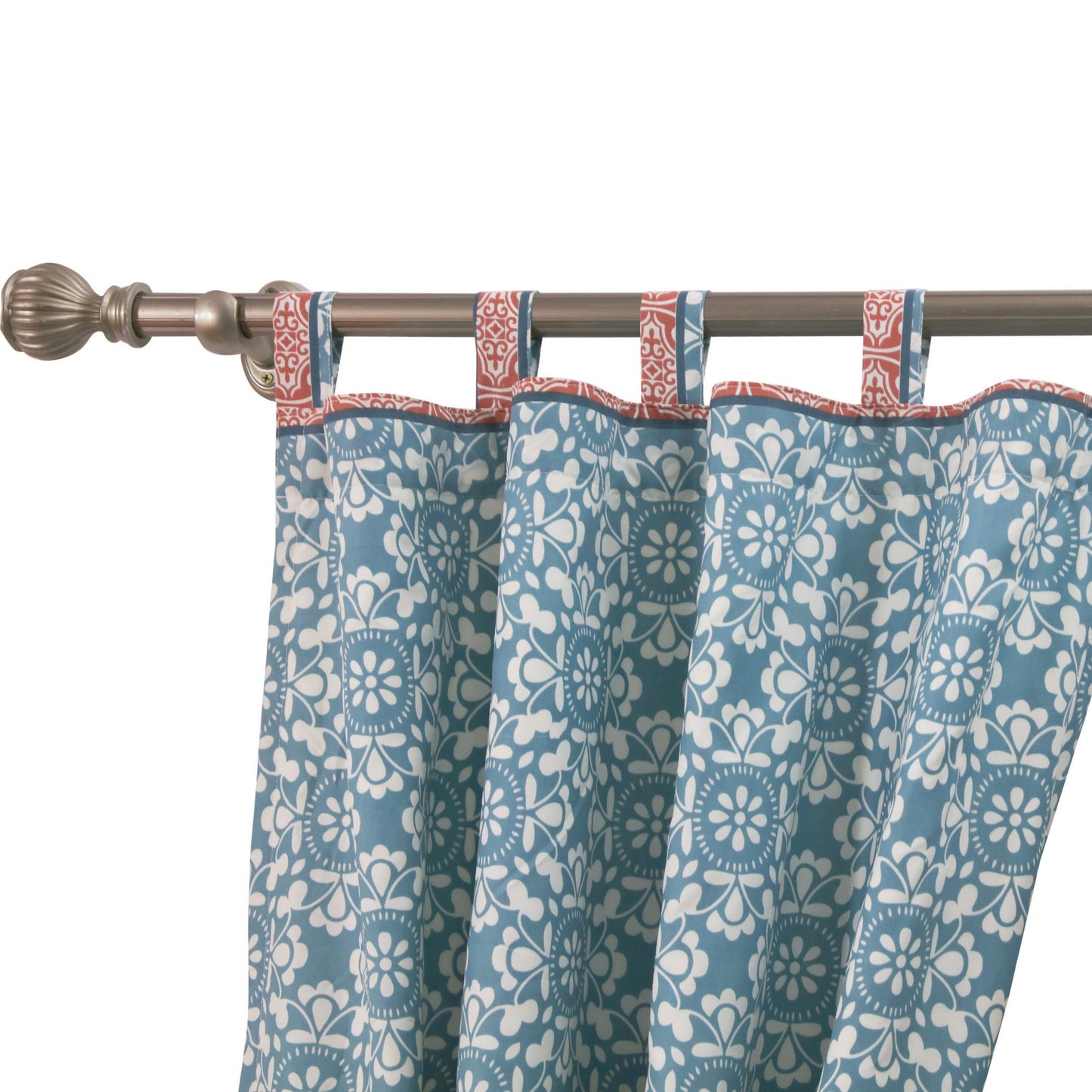 Kaw Set Of 2 Panel Curtains Multicolor Geometric Patterns Polyester