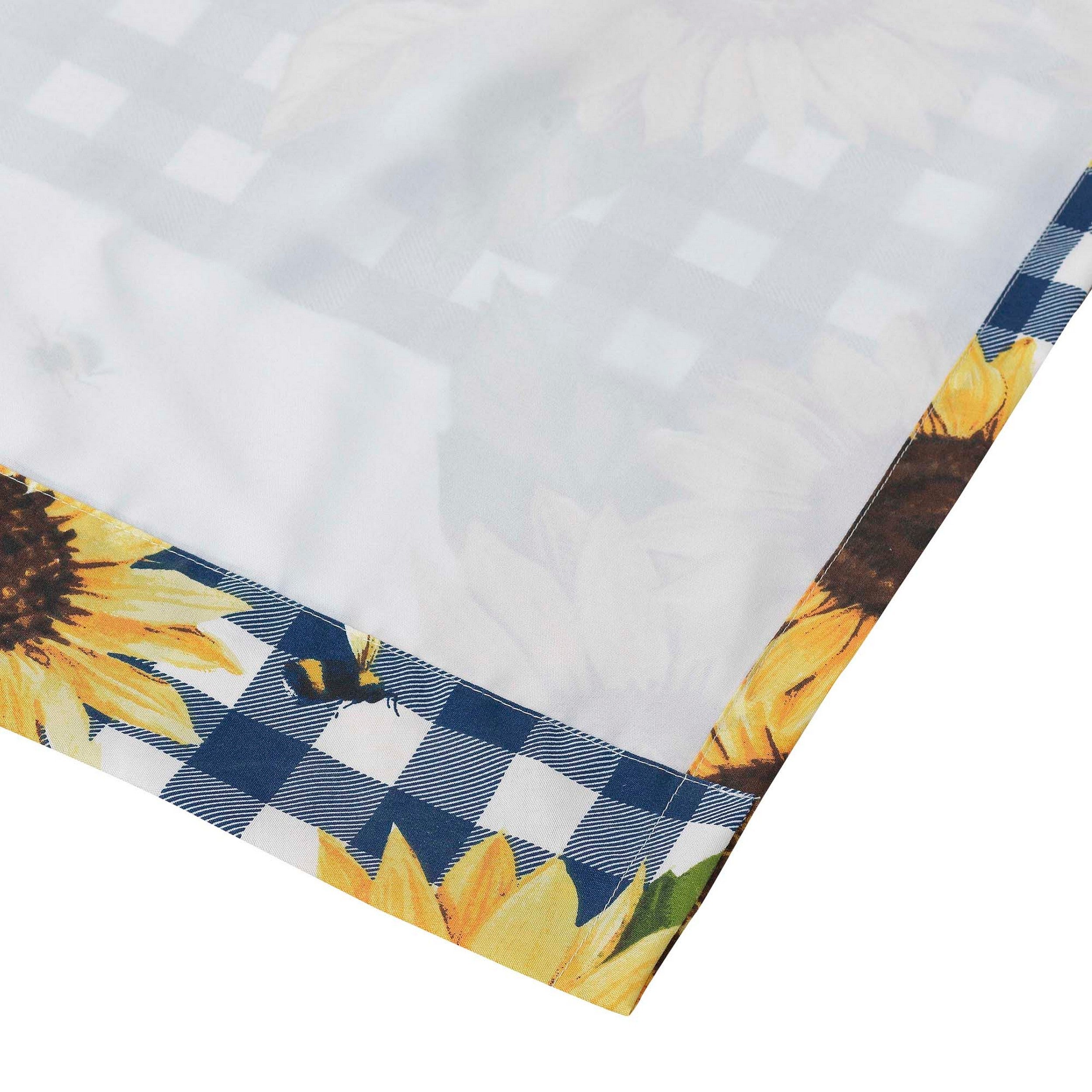 Oslo 84 Inch Panel Curtains Microfiber Polyester Yellow Sunflower Print-zoom-4