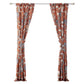Gin 84 Inch Window Curtains Fun Deer And Bear Print Orange Microfiber