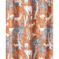 Gin 72 Inch Shower Curtain Fun Deer And Bears Print Orange Microfiber