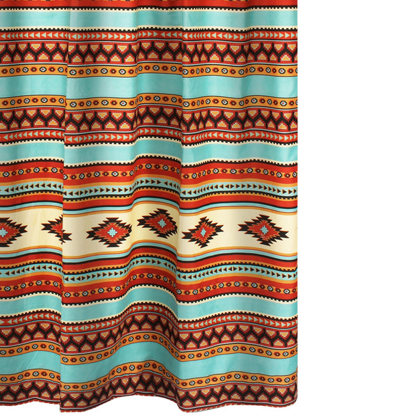 Tagus 72 Inch Shower Curtain Natural Southwest Patterns Button Holes