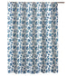 Riga 72 Inch Shower Curtain Blue Seashells Print Button Holes Microfiber