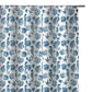 Riga 72 Inch Shower Curtain Blue Seashells Print Button Holes Microfiber