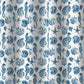 Riga 72 Inch Shower Curtain Blue Seashells Print Button Holes Microfiber
