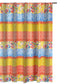 Lio 72 X 72 Inch Shower Curtain Ruffled Rows Bohemian Multicolor