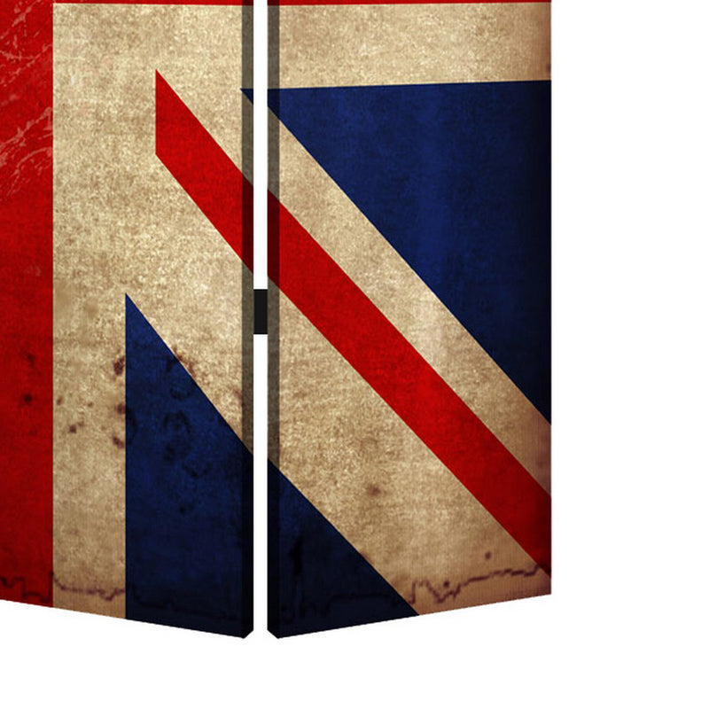 Alfie 71 Inch Folding Screen Room Divider, Union Jack Printing, 4 Panels-zoom-