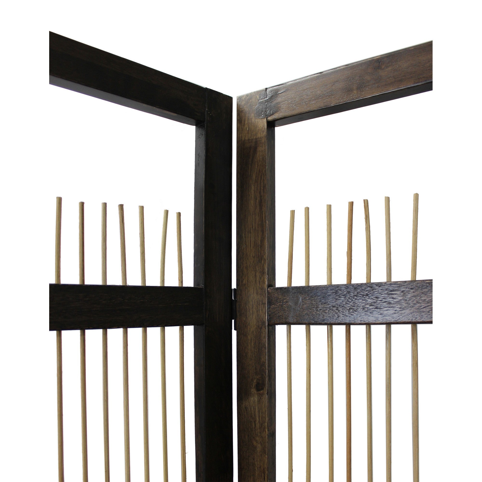 Yetta 72 x 72 Indoor Outdoor Folding Screen Room Divider, Willow, Brown-zoom-3
