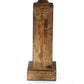 27 Inch Rustic Table Lamp Round Linen Shade Distressed Wood Base Khaki