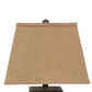29 Inch Industrial Table Lamp Line Shade Honeycombed Metal Base