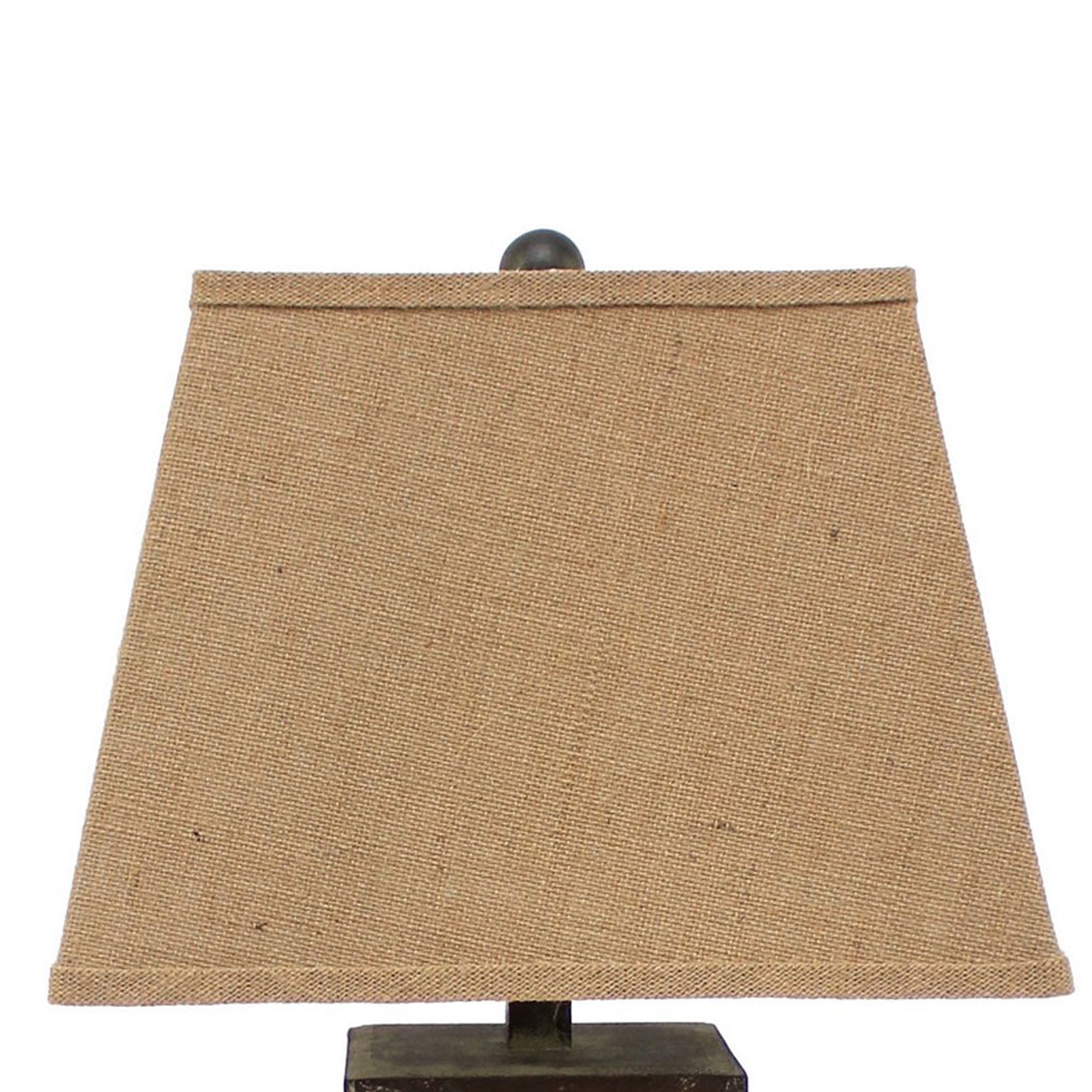 29 Inch Industrial Table Lamp Line Shade Honeycombed Metal Base-zoom-3