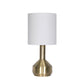 24 Inch Set of 2 Modern Table Lamps with Polyester Shade Bronze Metal Base