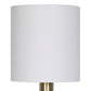 24 Inch Set of 2 Modern Table Lamps with Polyester Shade Bronze Metal Base