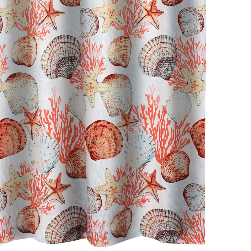 Gul 72 Inch Shower Curtain Soft Polyester Coastal Print Design-zoom-