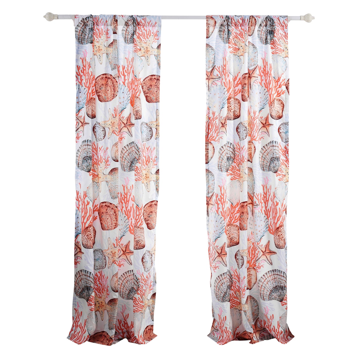 Gul 84 Inch Window Curtains Soft Microfiber Polyester Coastal Design
